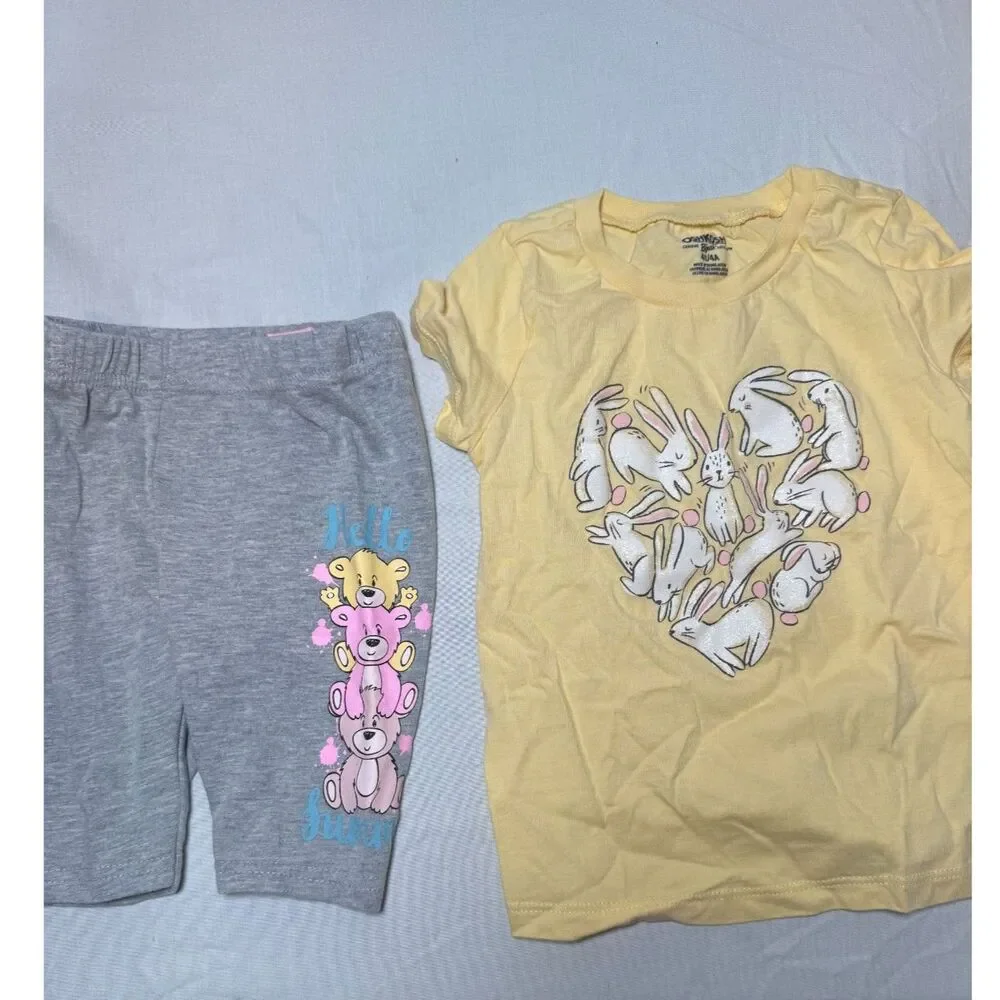 OshKosh Tee & Bike Shorts – Lot of 2 –Girls  Size 4